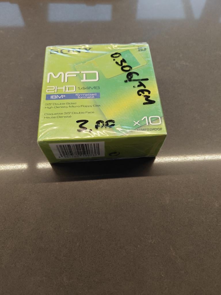 Sony MFD 2HD 1.44MB Floppy Disks - 10 stuks Nieuw, Computers en Software, Ophalen of Verzenden, Nieuw, Overige typen, Sony