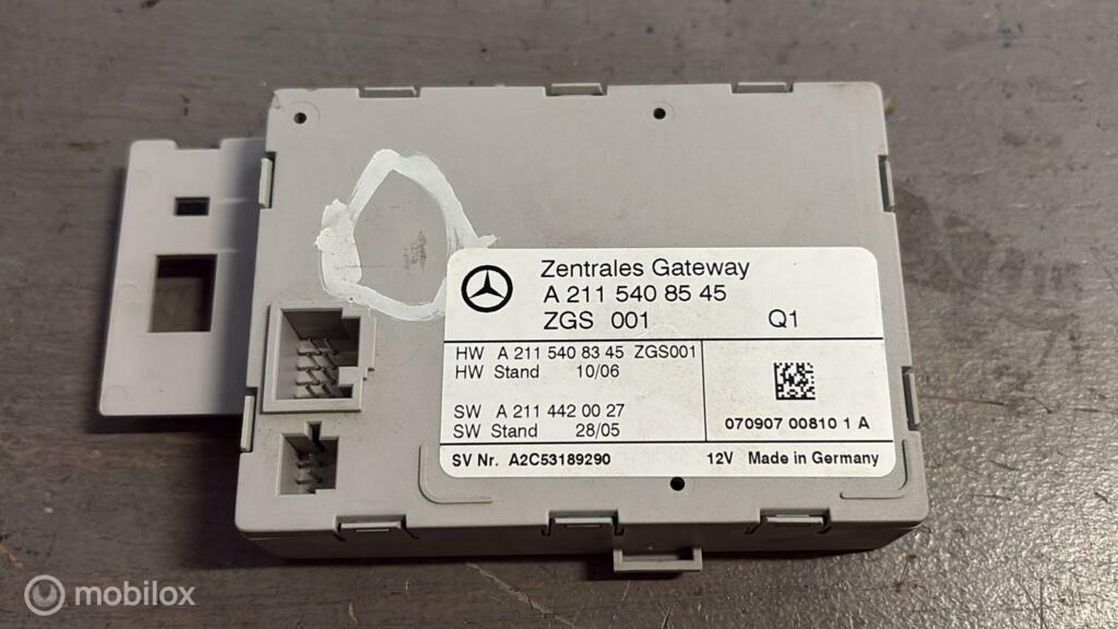 Gateway module Mercedes E-klasse W211 ('02-'09) A2115408545, Gebruikt, Mercedes-Benz, Ophalen of Verzenden, Mercedes-Benz