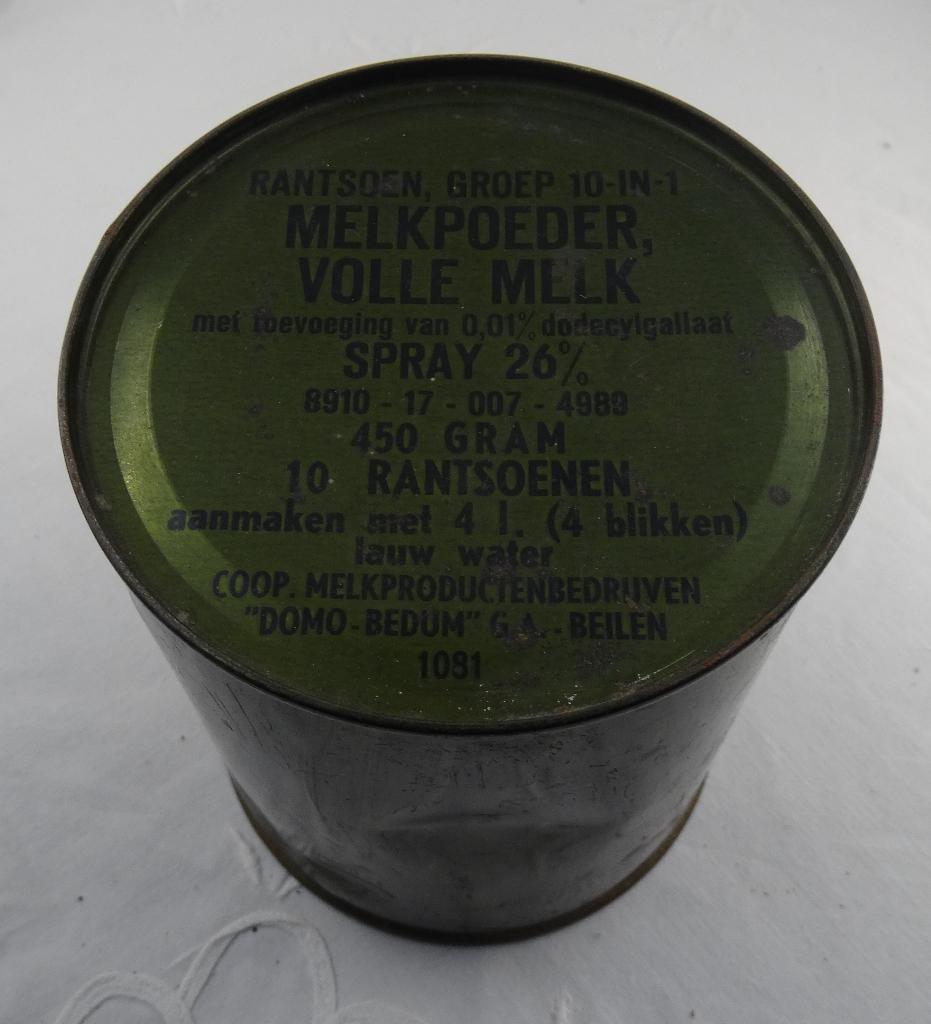 Oud blik melkpoeder DOMO - Bedum, Ophalen of Verzenden, Gebruikt, Koek(jes), Overige merken