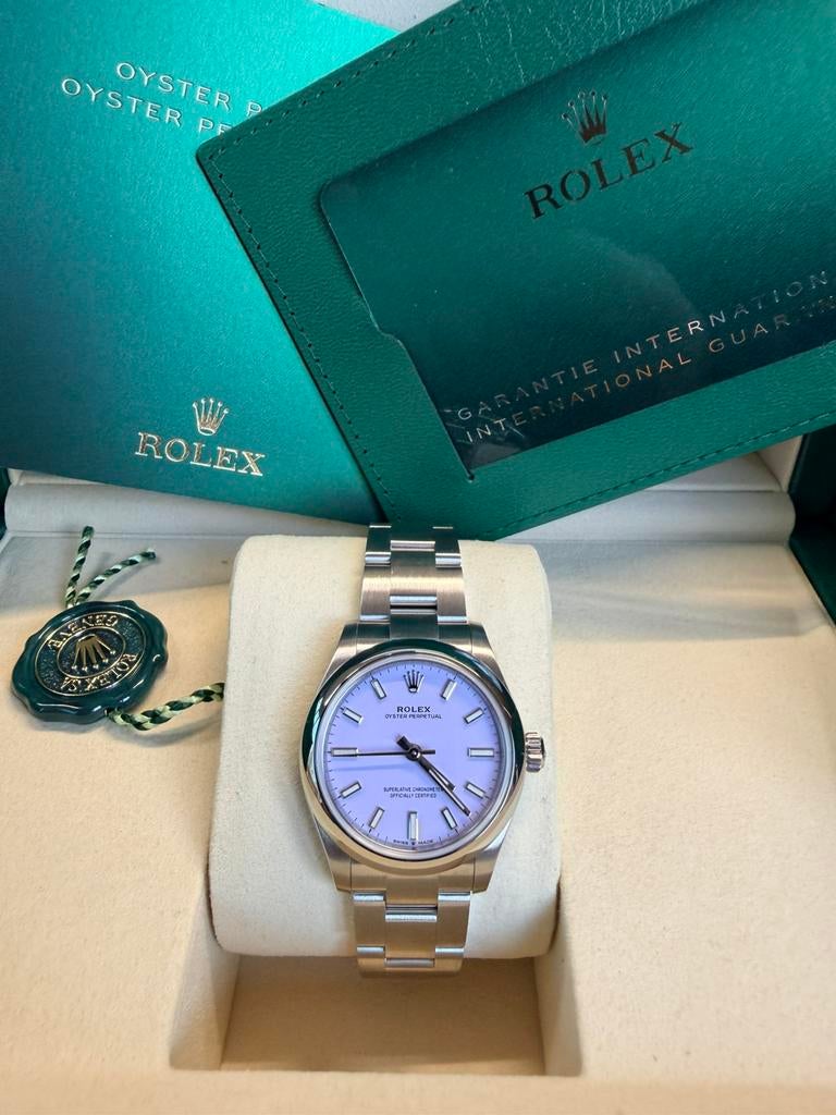 Rolex Oyster Perpetual 31mm “Lavender” 277200 Nieuw, Sieraden, Tassen en Uiterlijk, Horloges | Dames, Ophalen, Staal, Polshorloge