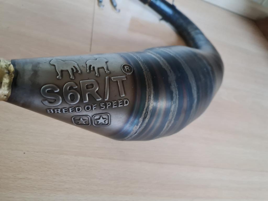 Uitlaat Stage6 R/T AM6 zwart/Blauw 86cc-100cc, Fietsen en Brommers, Brommeronderdelen | Algemeen, A J A Trading, Uitlaat, Ophalen of Verzenden