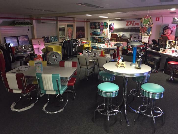 Bel Air retro fifties sixties barsets, dinersets, neons etc., Ophalen, Huis en Inrichting