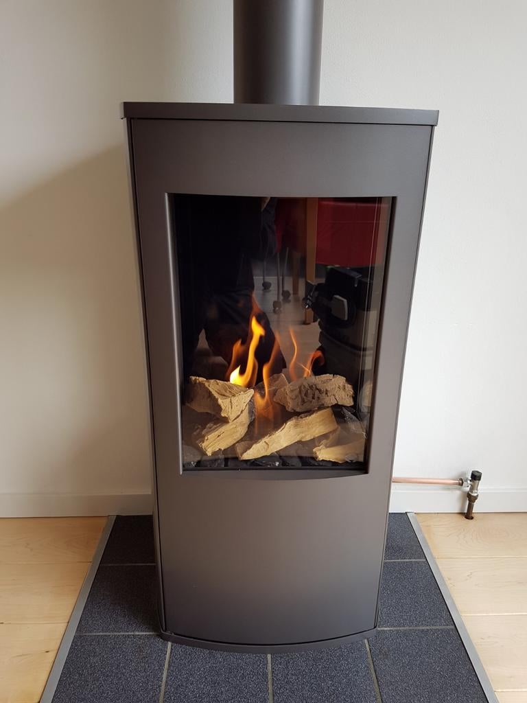 Dru Trio  met afstb aardgas gebruikt met garantie, Huis en Inrichting, Kachels, Ophalen, Gebruikt, Gas, Inbouw