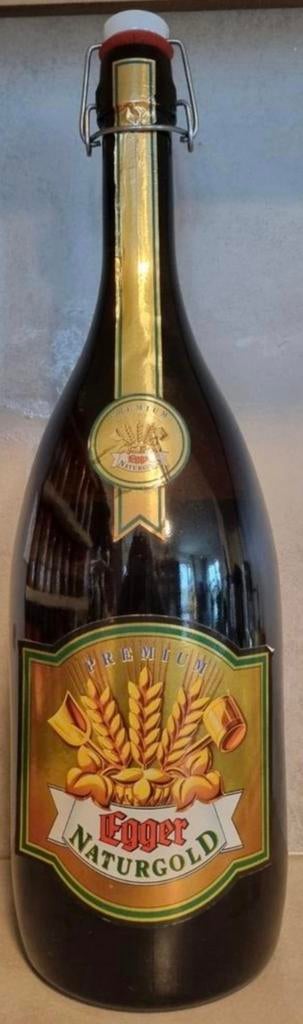 Egger Naturgold – 3L Premium Bierfles (1995), Ophalen of Verzenden, Zo goed als nieuw, Flesje(s), Overige merken