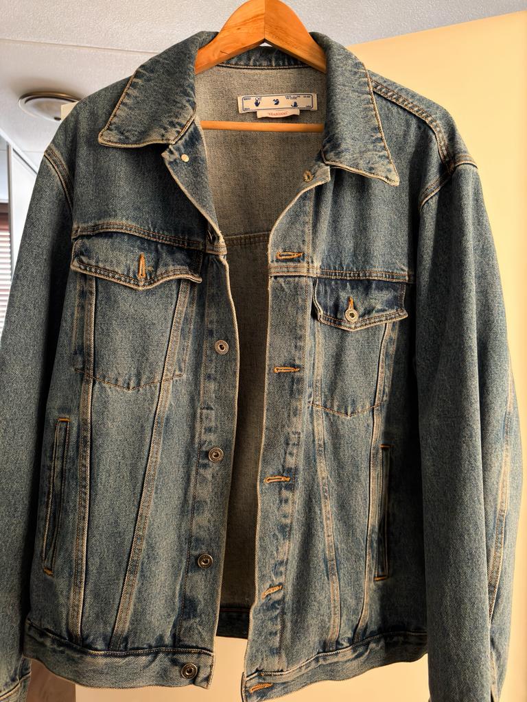 Off white spijker jas, Ophalen of Verzenden, Zo goed als nieuw, Zwart