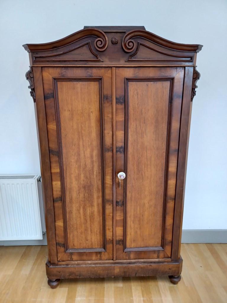 Biedermeier antieke kast met legplanken, Antiek en Kunst, Antiek | Meubels | Kasten, Ophalen
