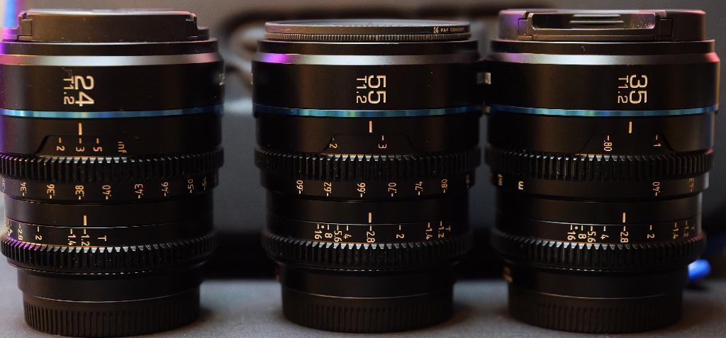 Sirui Night Walker 24mm, 35mm, 55mm T1.2 L- Mount (APS-C), Audio, Tv en Foto, Fotografie | Lenzen en Objectieven, Zo goed als nieuw