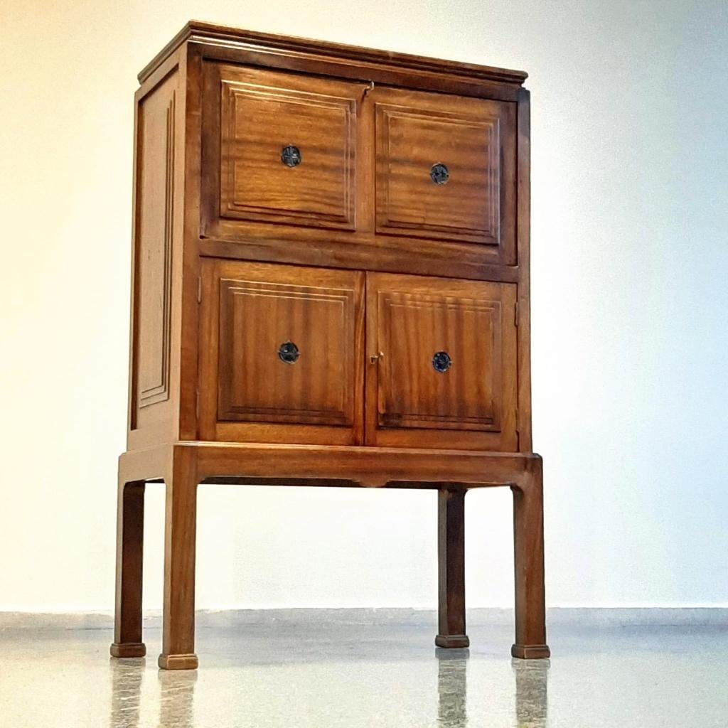 Vintage Pander & Zonen kast met sleutel, Huis en Inrichting, Kasten | Wandmeubels, Gebruikt, 100 tot 150 cm, Minder dan 150 cm