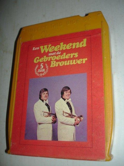 Gebroeders Brouwer- Een weekend met- 8-TRACK CASSETTE-, Cd's en Dvd's, Cassettebandjes, Verzenden, Gebruikt, 1 bandje
