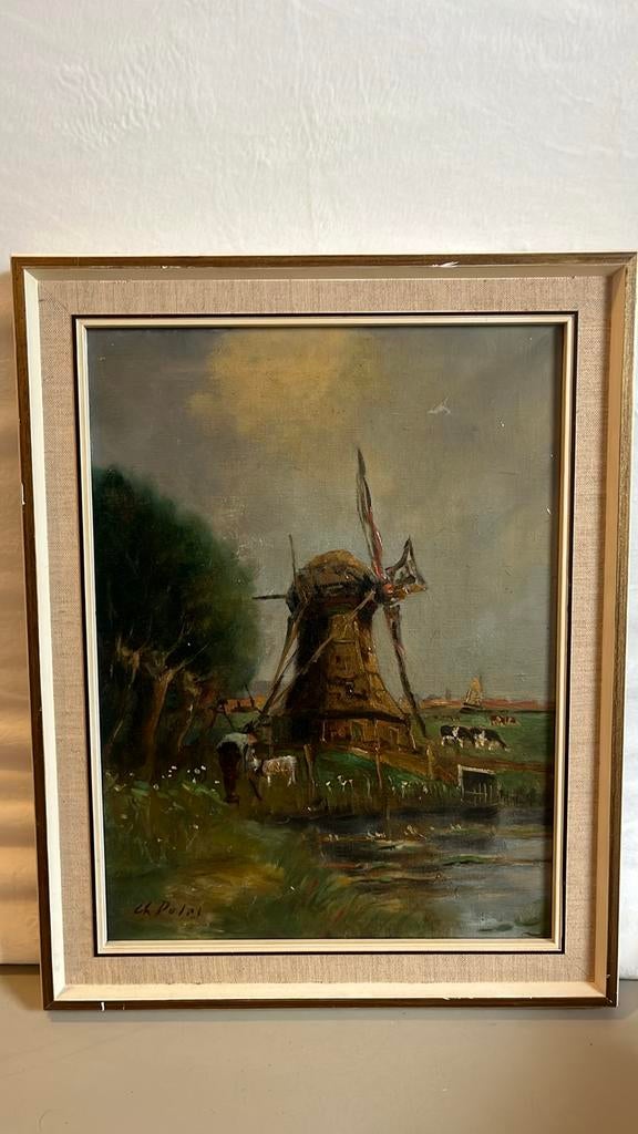 Schilderij van een Hollandse molen, Ophalen
