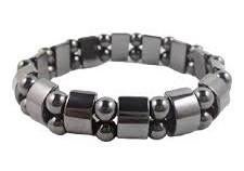 Elastische armband van hematiet 011002Arm, Info.adorabeads@gmail.com, Adorabeads, Zwart, Nieuw
