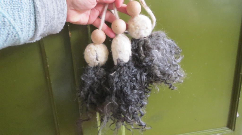 DECORATOEF,  3 toeven Gotlander wol, wandecoratie, Verzenden, Nieuw