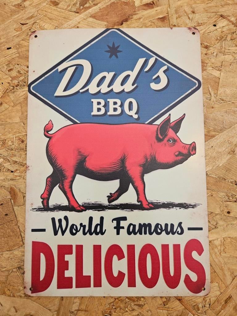 Bordje Bbq blik 20x30, Ophalen of Verzenden, X, X, X