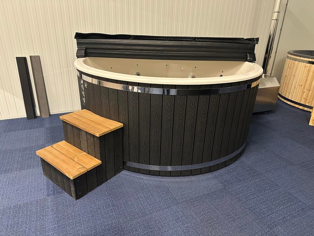 MEGA VAKANTIE ACTIE Hottub 220 cm LUXE UITVOERING!, Tuin en Terras, Ophalen, Zo goed als nieuw