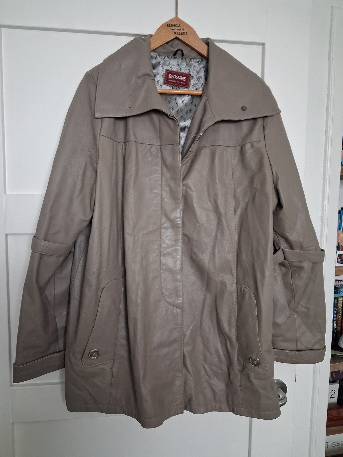 Redskins Leren Jas - Beige, Maat XXL, Beige, Maat 46/48 (XL) of groter, Redskins, Ophalen of Verzenden