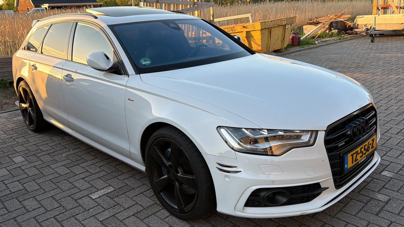 Audi A6 3.0 BI-TDI 400PK ABT Avant S-Line VERKOCHT!!!!, Auto's, Audi, Euro 5, Zwart, Wit, Leder