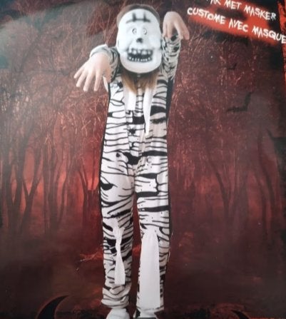 Lieve Spook outfit + masker mt 110 / 134 en 92 / 110, Ophalen of Verzenden, Nieuw, 110 t/m 116, Jongen of Meisje