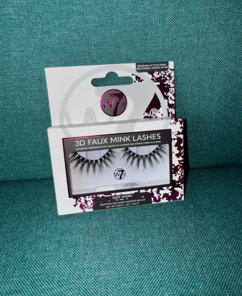 W7 3D Faux Mink Lashes - Safe Word, Ogen, Zwart, Nieuw, Ophalen of Verzenden