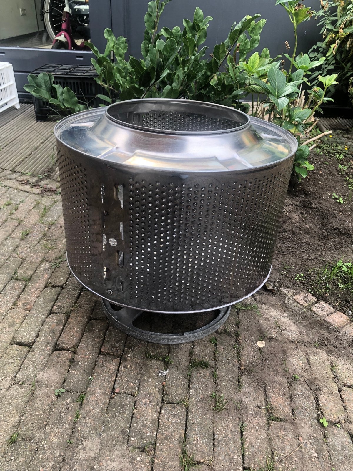 Moderne RVS Vuurkorf van Wasmachinetrommel, Ophalen, Nieuw, Vuurkorf