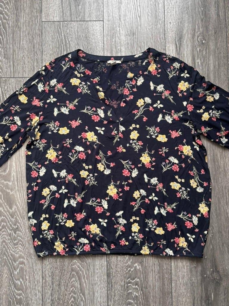 Esprit: Longsleeve Shirt met print- Maat:X L - ZGAN, Maat 38/40 (M), Blauw, Esprit: Shirt, Ophalen of Verzenden