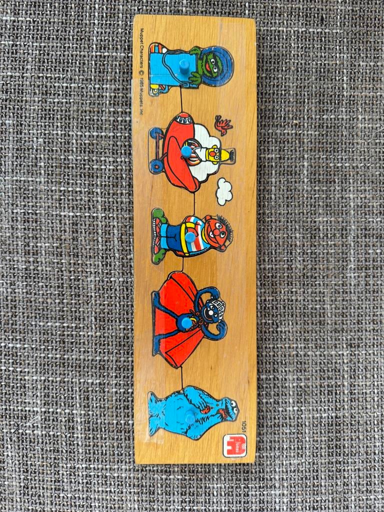 Vintage Sesamstraat Houten Puzzel Muppet Characters, Ophalen of Verzenden, Gebruikt, Overige typen