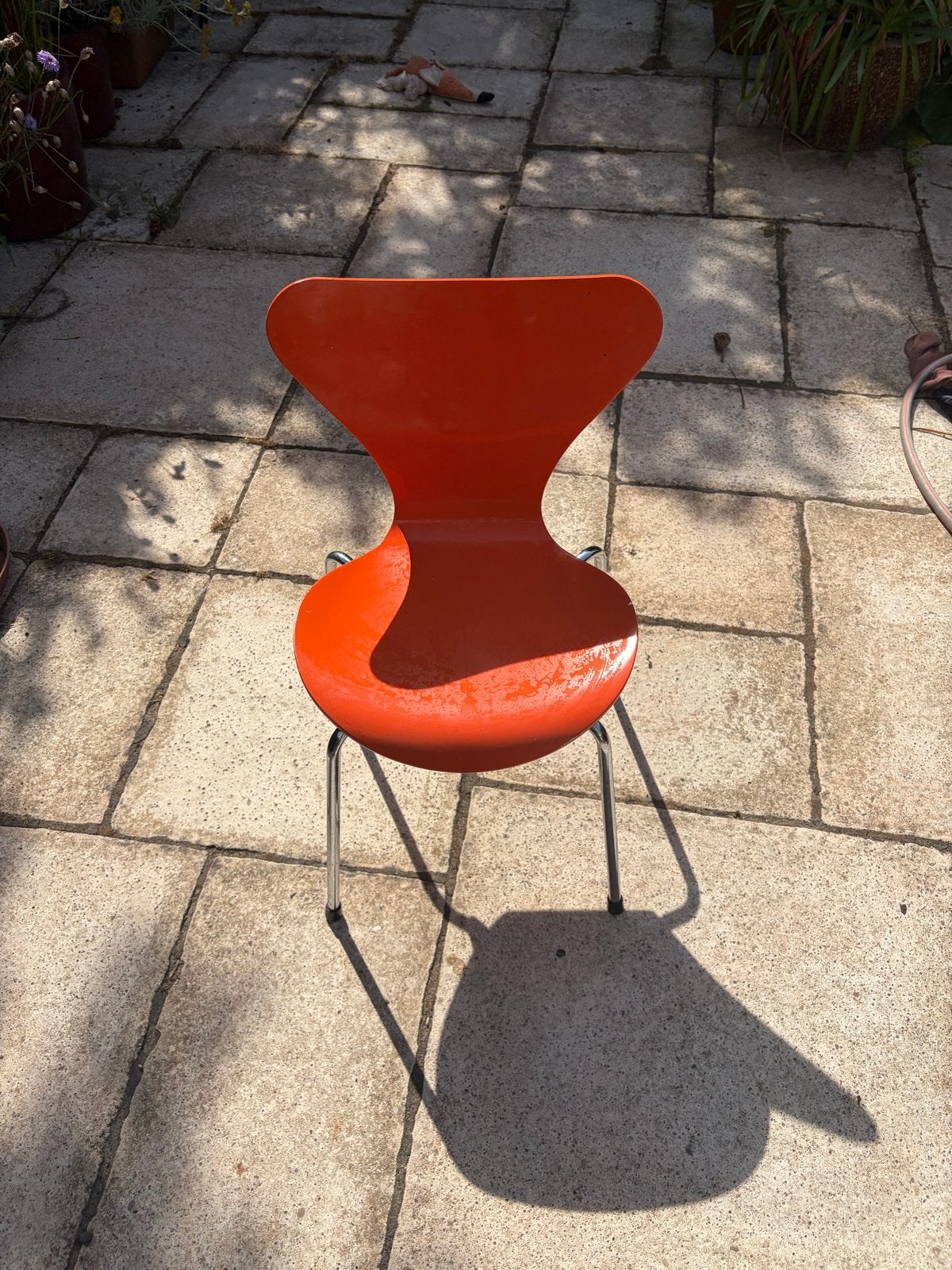 Oranje Fritz Hansen Vlinderstoel (Series 7) - Gebruikt, Ophalen