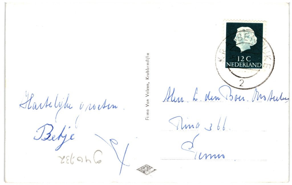 940732	Zeeland	1969 Klederdracht	Zuid Beveland	Gelopen, Ophalen of Verzenden, 1960 tot 1980, Gelopen, Zeeland