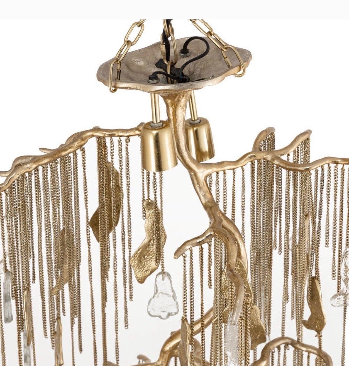 Wilco Brass gegoten alu hanglamp kettingen klein PTMD, Huis en Inrichting, Ophalen of Verzenden, Nieuw, Metaal, E27 (groot)
