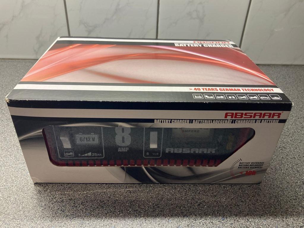 ABSAAR Acculader 8A 6V/12V, Ophalen of Verzenden, Nieuw