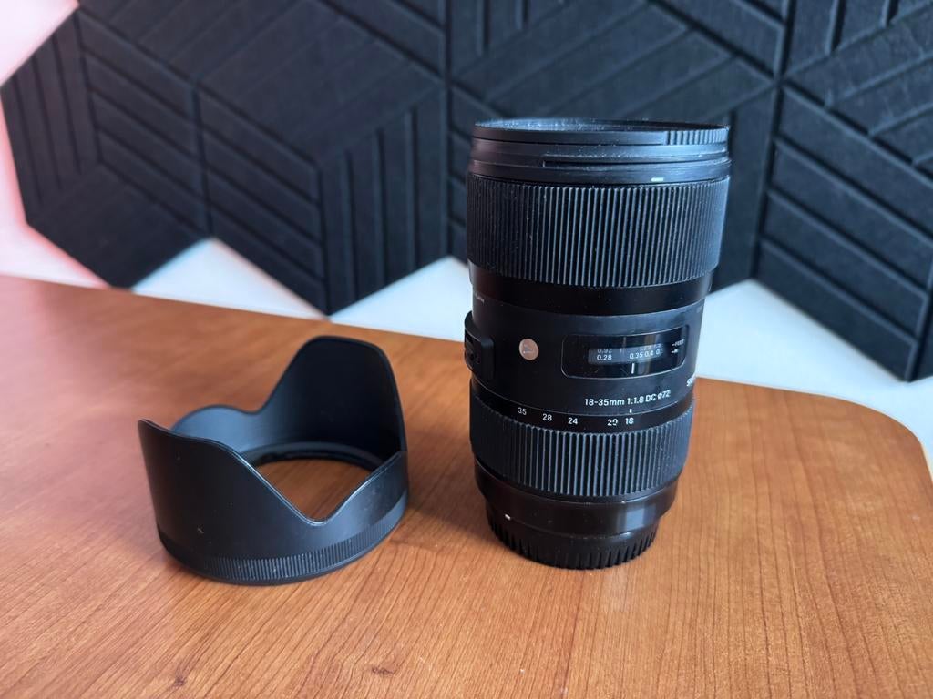 Sigma 18-35 F1.8 EF inc protection filter, Audio, Tv en Foto, Fotografie | Lenzen en Objectieven, Ophalen of Verzenden, Zo goed als nieuw