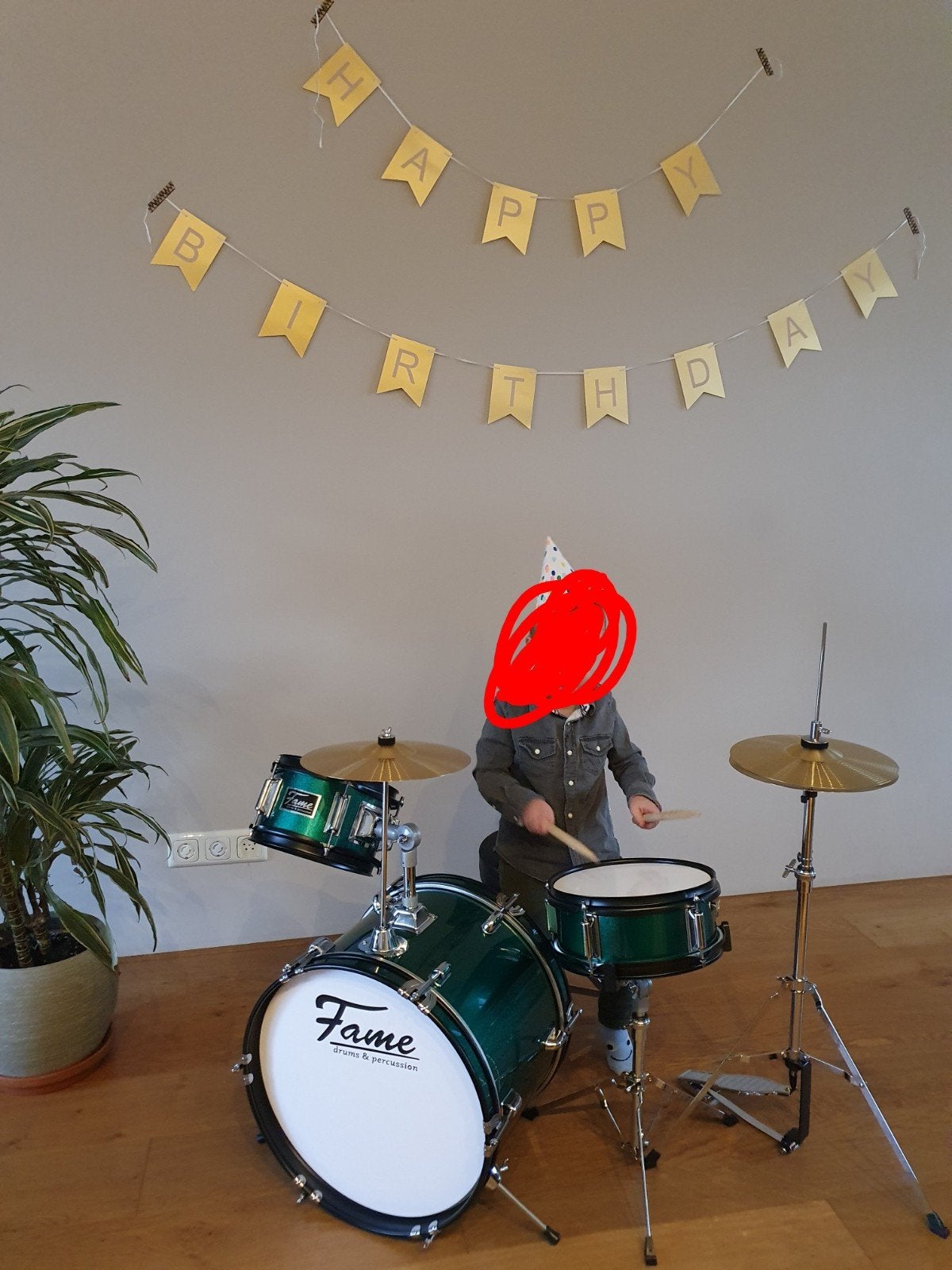 Fame kinderdrumstel - Nog in goede staat, Muziek en Instrumenten, Drumstellen en Slagwerk, Ophalen, Zo goed als nieuw, Overige merken