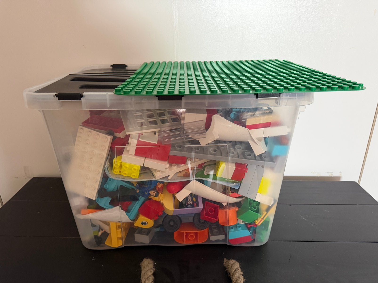 Duplo los in bak en de brandweergarage compleet, Ophalen, Zo goed als nieuw, Overige merken