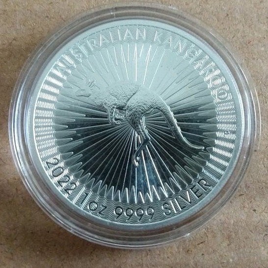 1 oz Zilver Perth Mint Kangaroo van 2022 uit Australië, Postzegels en Munten, Edelmetalen en Baren, Ophalen of Verzenden, Zilver