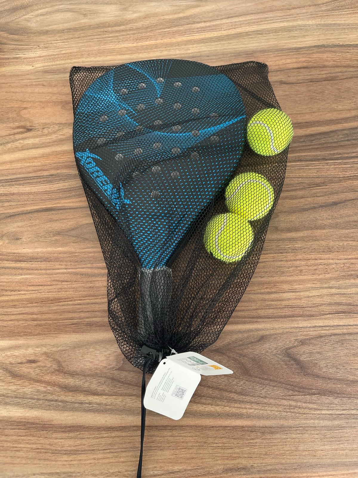 Padel racket set met 3 ballen - Blauw Nieuw, Ophalen of Verzenden, Nieuw, Padelracket