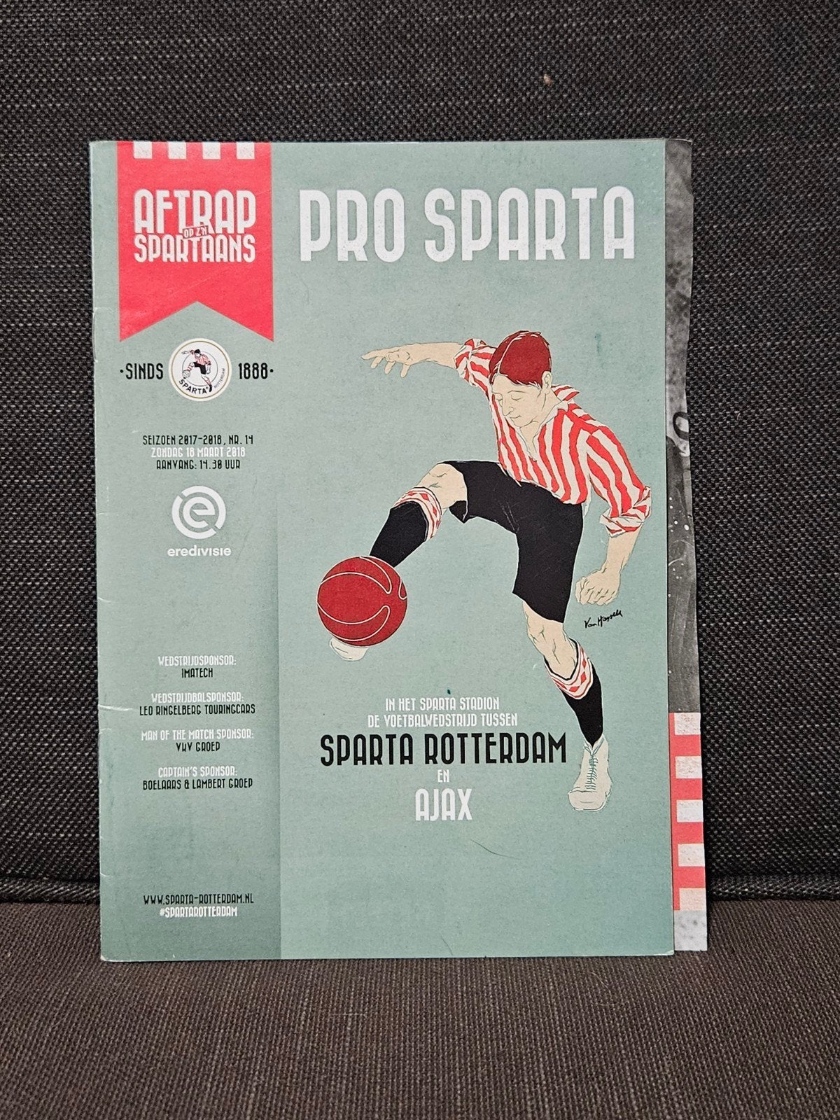 Pro Sparta Magazine: Sparta Rotterdam vs Ajax (2018), Ophalen of Verzenden, Zo goed als nieuw