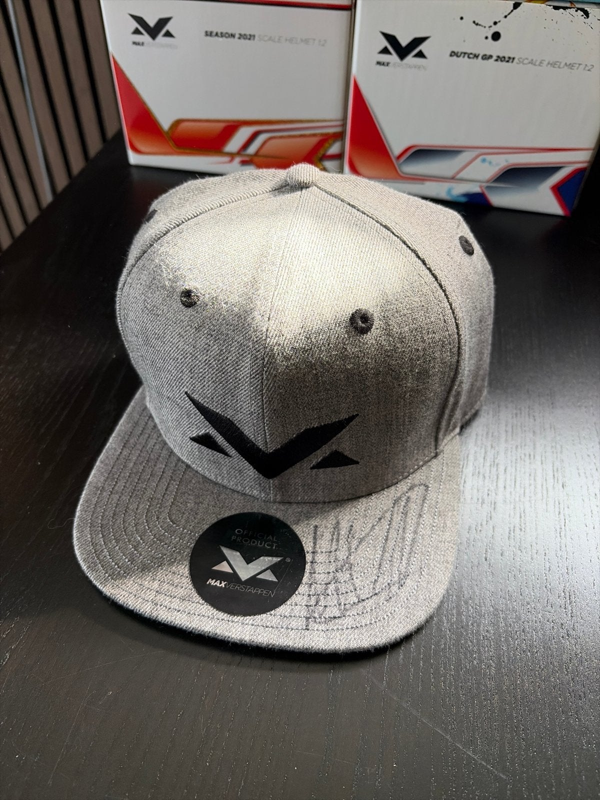 Gesigneerde Max Verstappen pet, grijs, nieuw met label, Ophalen of Verzenden, Nieuw, One size fits all, Pet