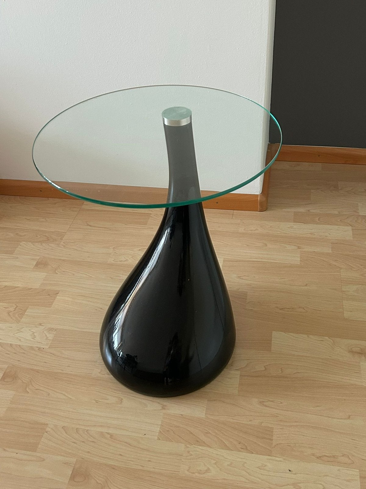 Bijzettafel druppel zwart, Minder dan 55 cm, Rond, Ophalen, 45 tot 60 cm
