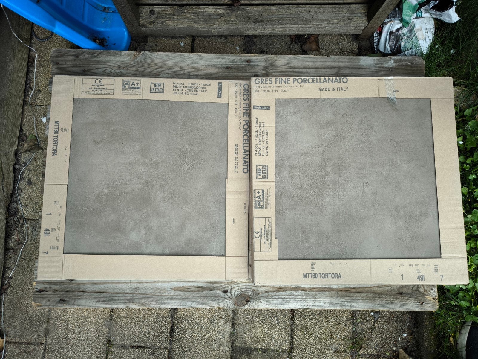 Nieuwe Gres Fine Porcellanato Vloertegels 60x60 cm, Doe-het-zelf en Verbouw, Tegels, Ophalen