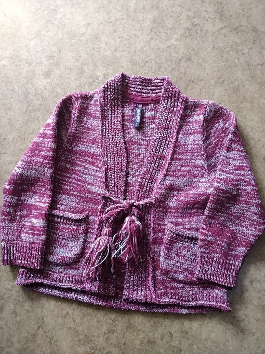 Didi rood/wit gemêleerd vest met V-hals mt 104, Ophalen of Verzenden, Zo goed als nieuw, Didi, Meisje
