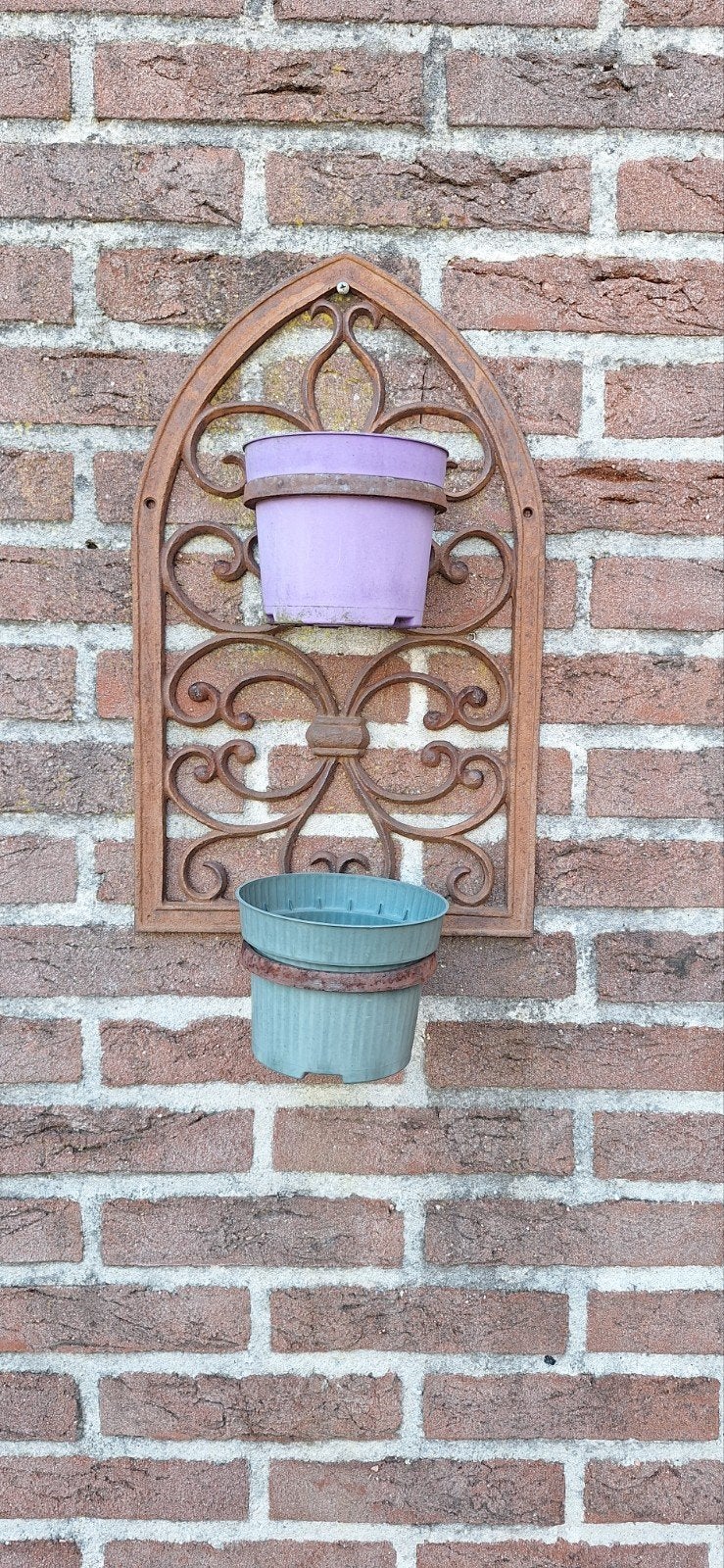 Decoratieve Gietijzeren Bloembak voor Buiten, Gebruikt, Minder dan 60 cm, Ophalen of Verzenden, Balkon