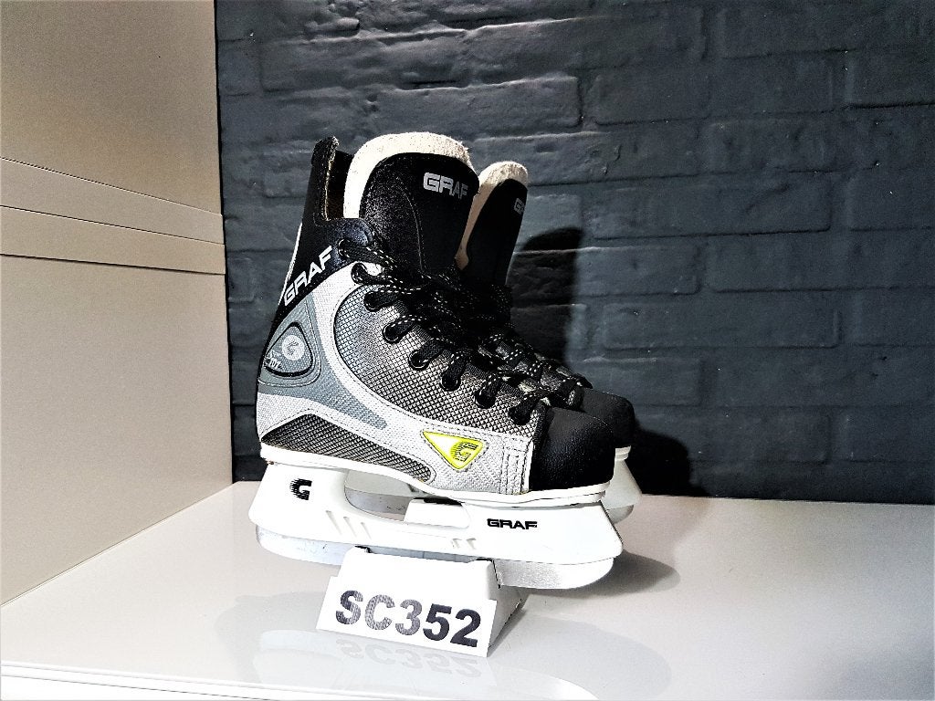 Graf Super 101 ijshockey Hockey hockeyschaatsen Maat 33, Overige merken, Verzenden, Zo goed als nieuw, IJshockeyschaatsen