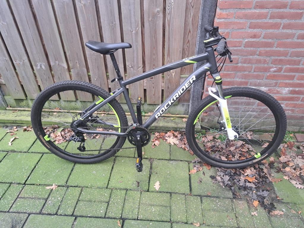 Rockrider ST 520 Mountainbike - Grijs/Geel, Ophalen, Overige merken