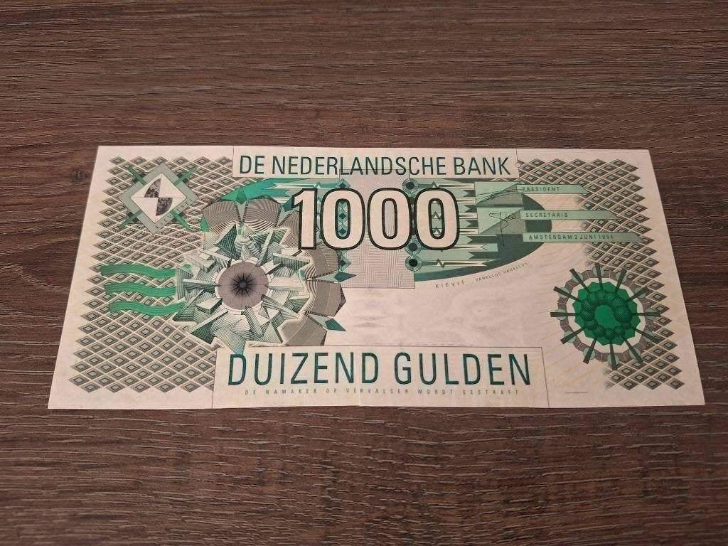 Vrijwel UNC biljet 1000 gulden Kievit, 1994, Ophalen of Verzenden, 1000 gulden