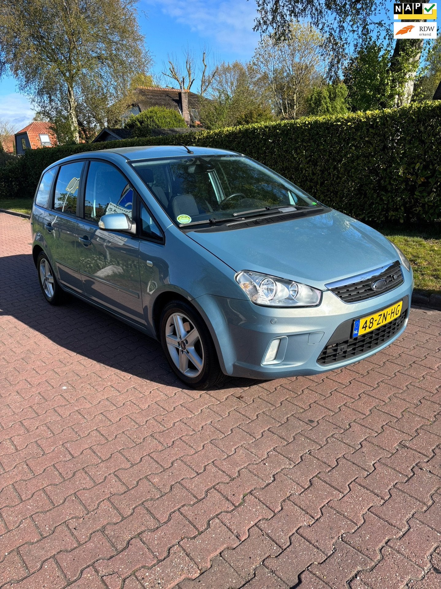 Ford C-Max 1.8-16V Titanium Flexifuel NAP NWE APK!, Gebruikt, Zwart, 4 cilinders, Handgeschakeld