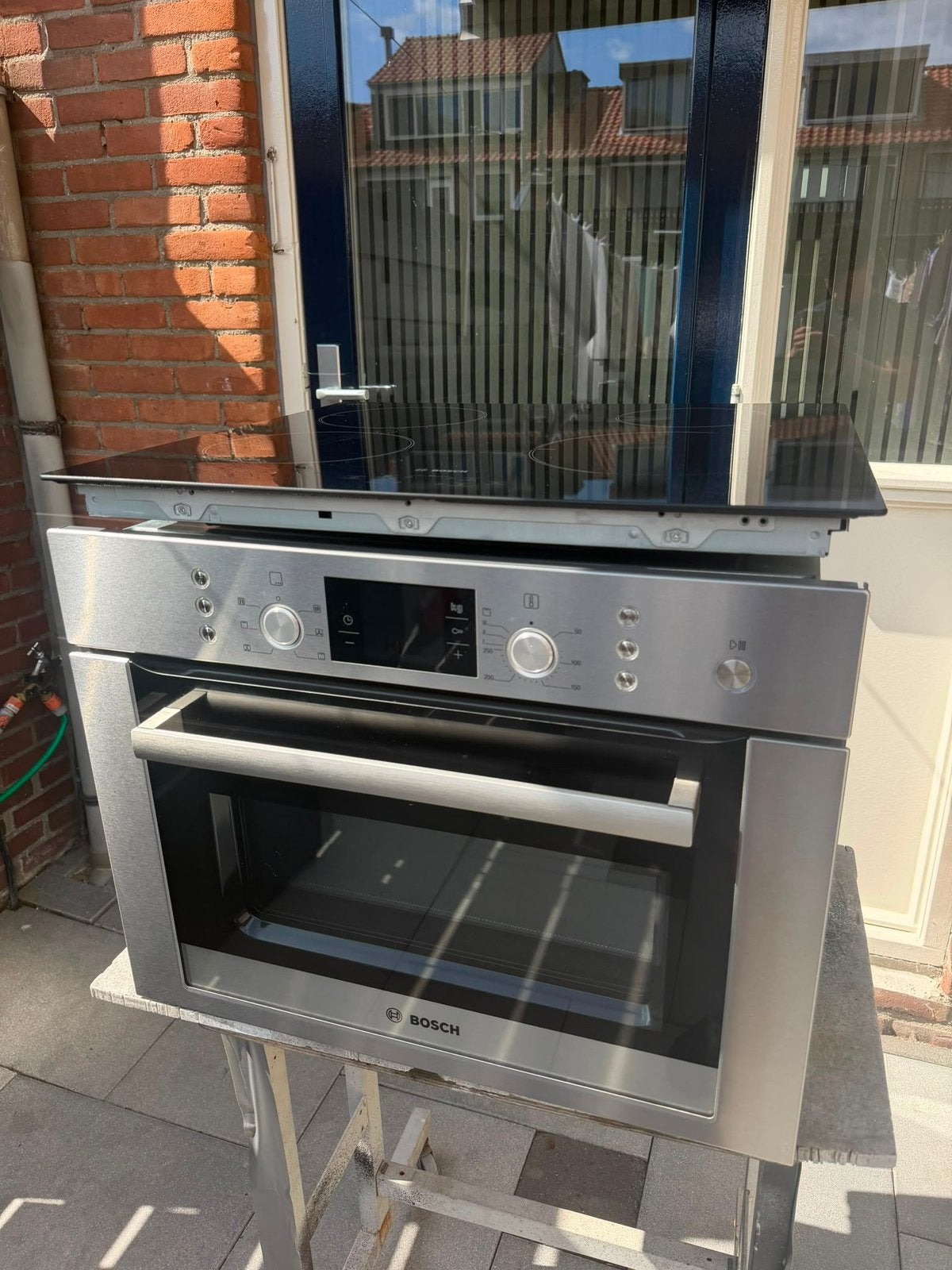 Bosch combi inbouw oven met Bosch inbouw kookplaat, Witgoed en Apparatuur, Ophalen, 45 tot 50 cm, Bosch, Inbouw