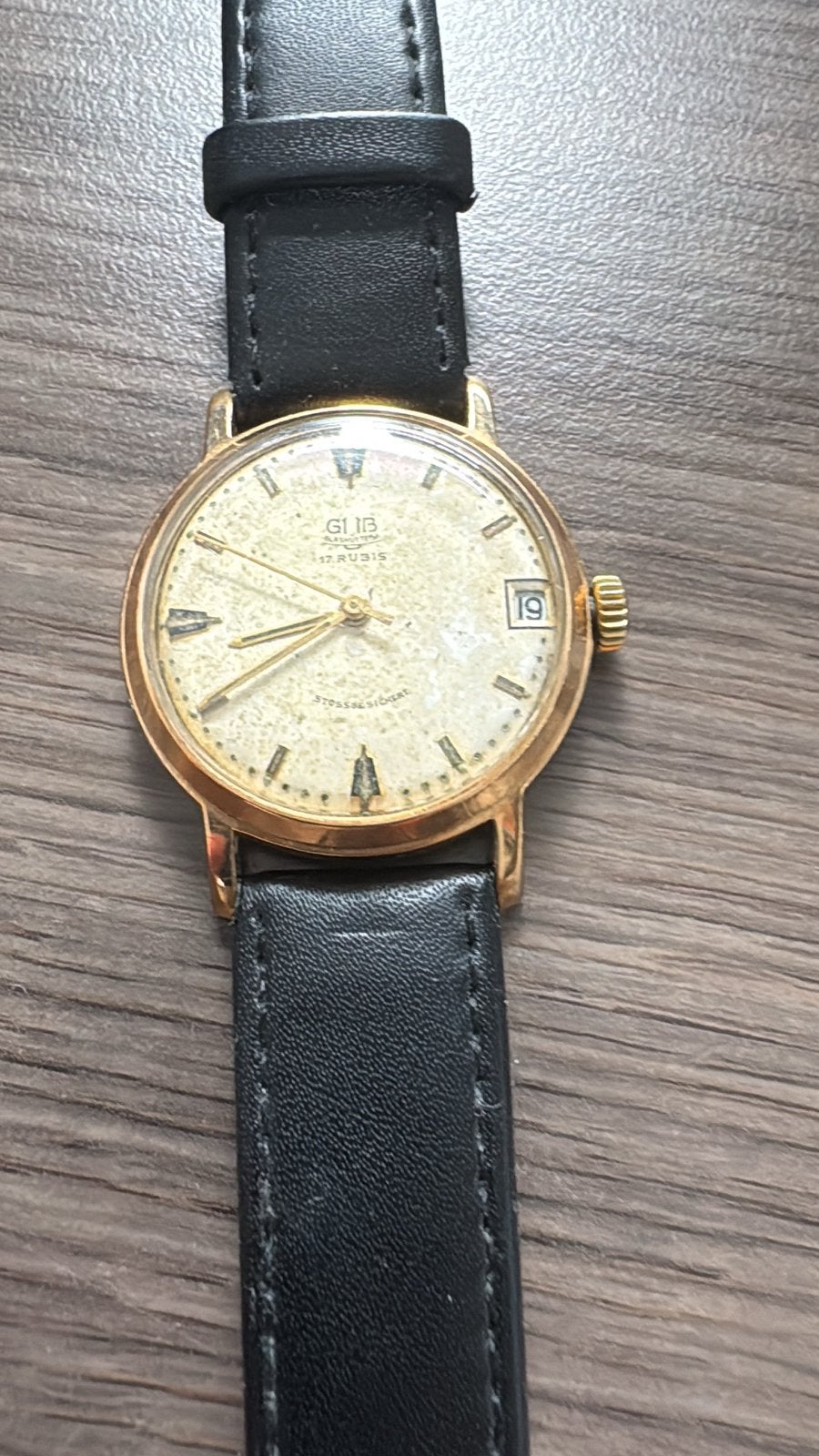 Herenhorloge van het top merk GUB Glashütte, Overige merken, Staal, Verguld, 1960 of later