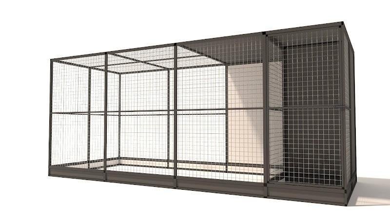 Aluminium Buitenvolière Evi | model 2, Kooi, 110 cm of meer, Nieuw, Ophalen of Verzenden