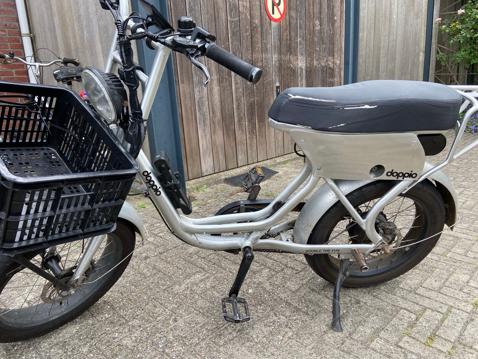 Doppio Elektrische Fiets - Fatbike met Mand, Gebruikt, Minder dan 47 cm, 30 tot 50 km per accu, Ophalen