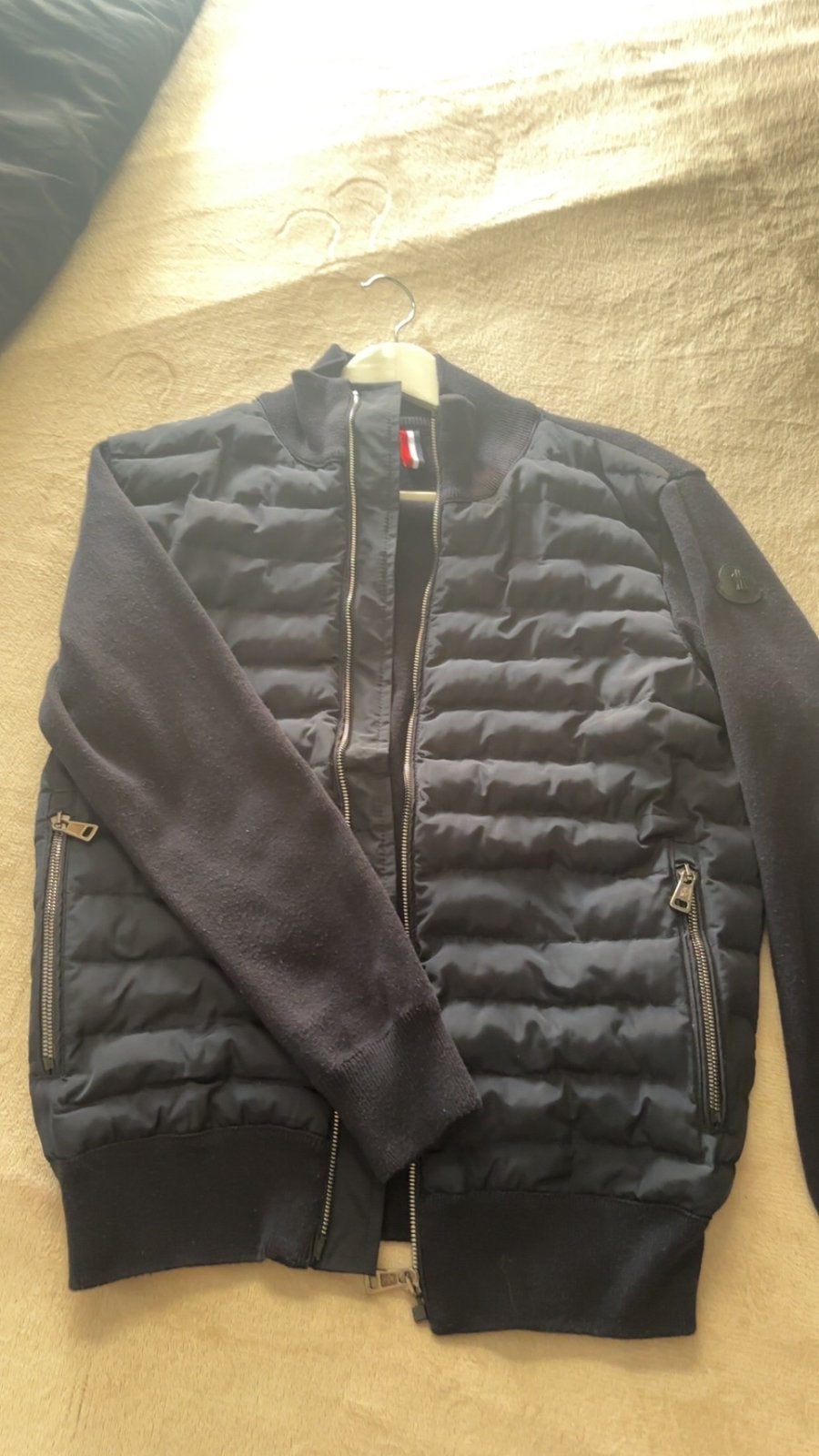 Moncler cardigan maat s, Ophalen of Verzenden, Zo goed als nieuw, Maat 46 (S) of kleiner, Blauw
