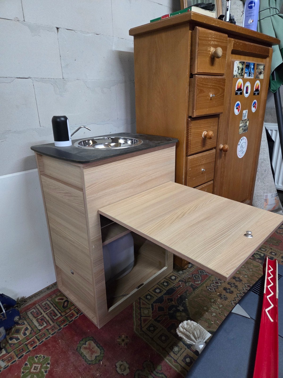 Compacte camperkeuken met wasbak en kraan, Caravans en Kamperen, Ophalen, Zo goed als nieuw